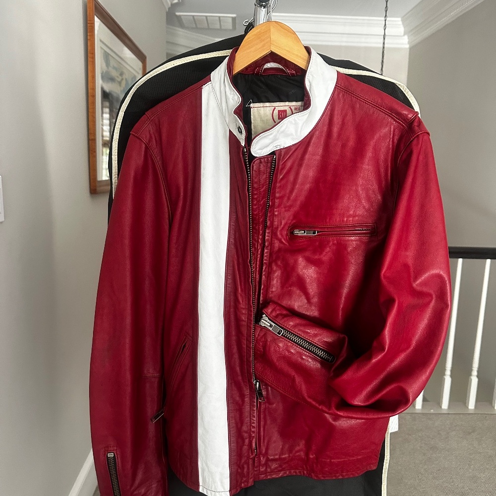 Vintage Gap Red Leather Jacket, size Medium- Product RED Collection